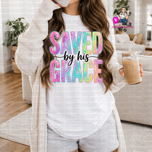 Saved By Grace/Tshirt or print only/