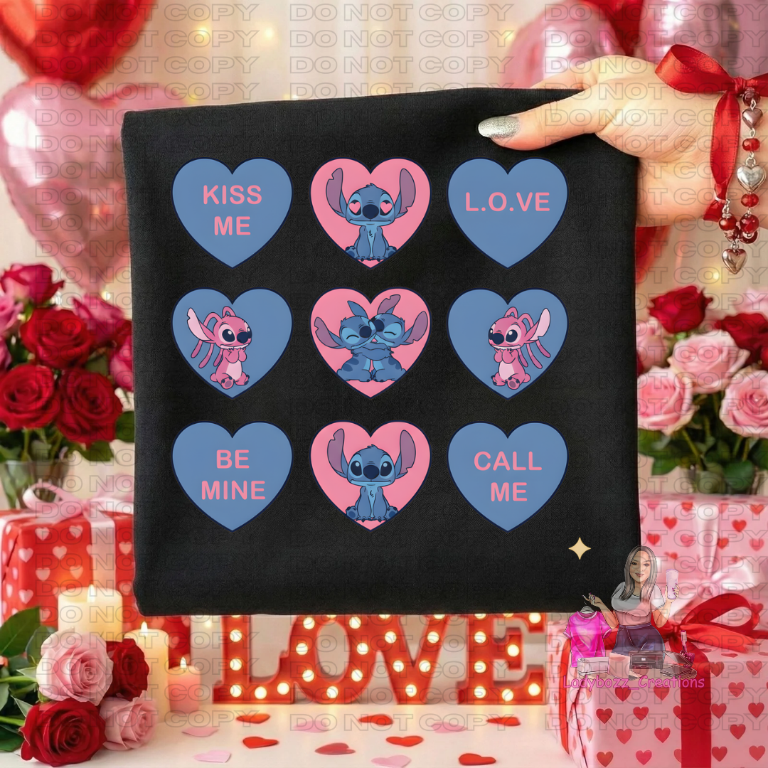 Stitch Hearts/Tshirt/Valentines