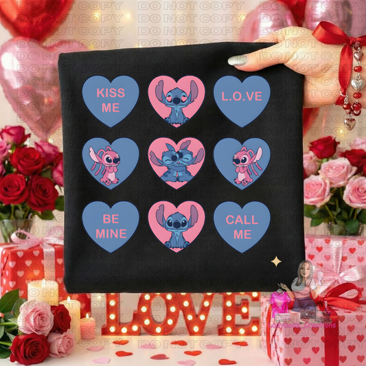 Stitch Hearts/Tshirt/Valentines