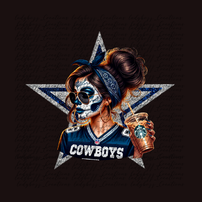 Skelly girl Football /Every Team Available/PRINT ONLY