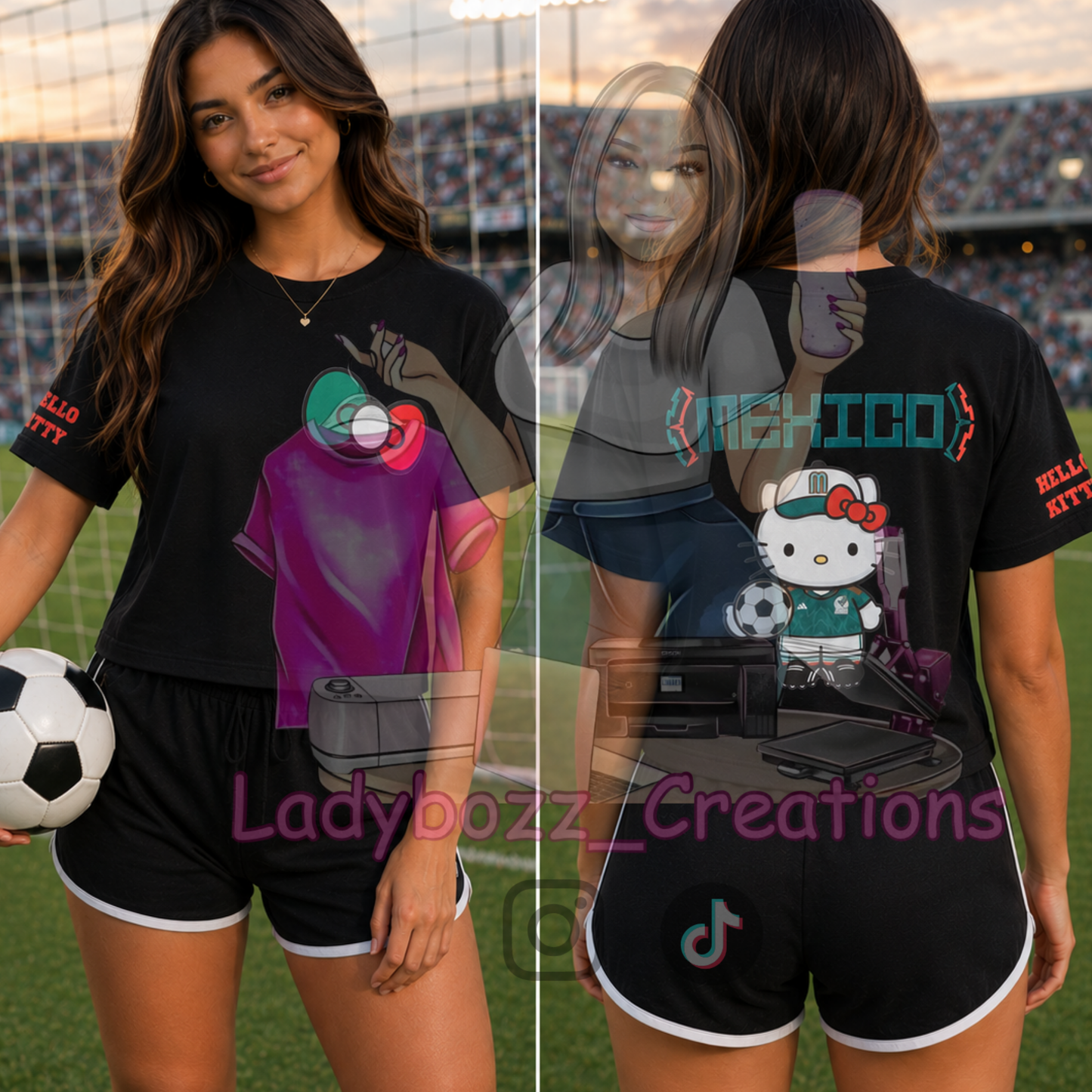Mexico Hello Kitty Soccer T-Shirt