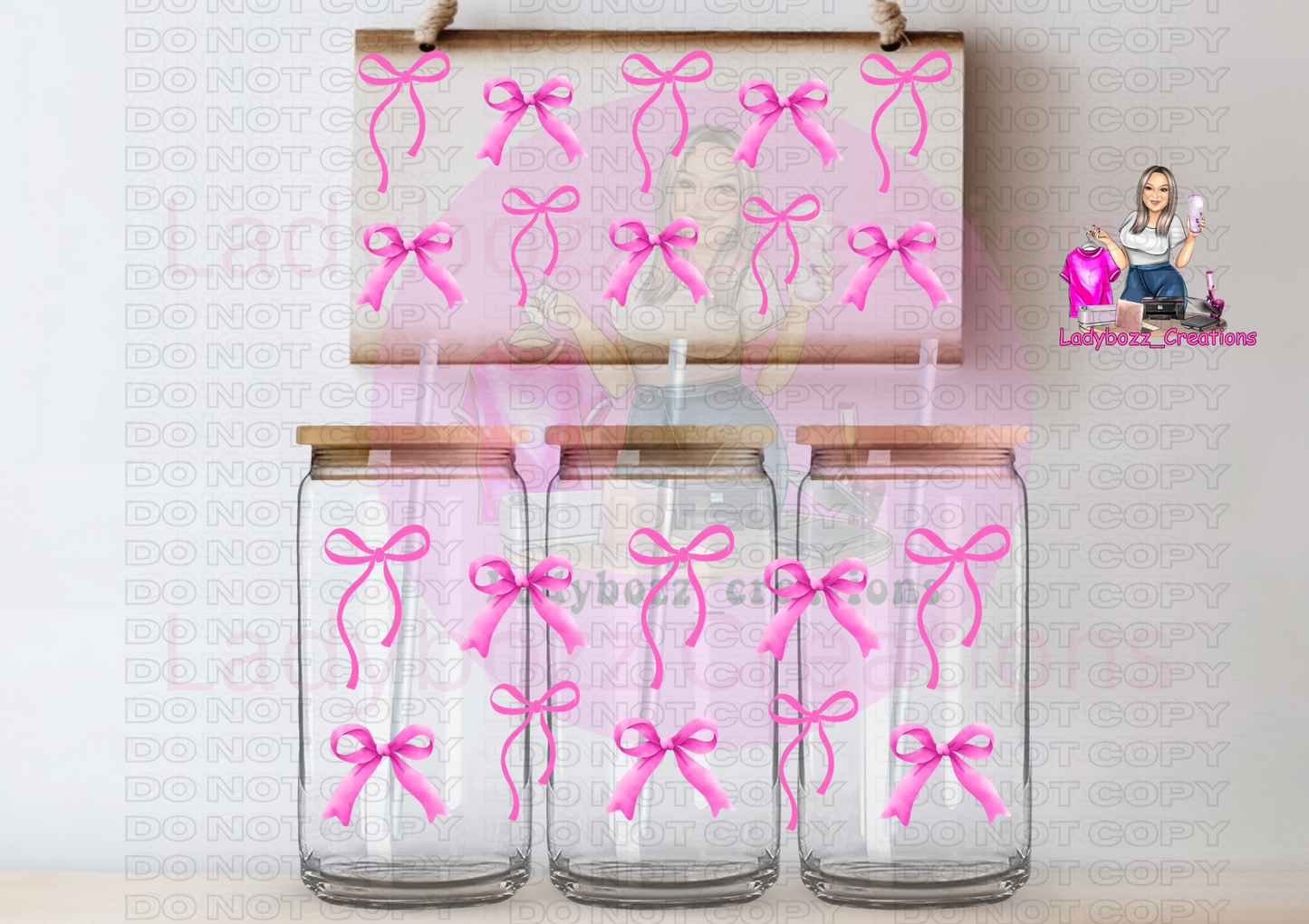 Coquette Bows/Libbey Cup or 2 Wraps Only