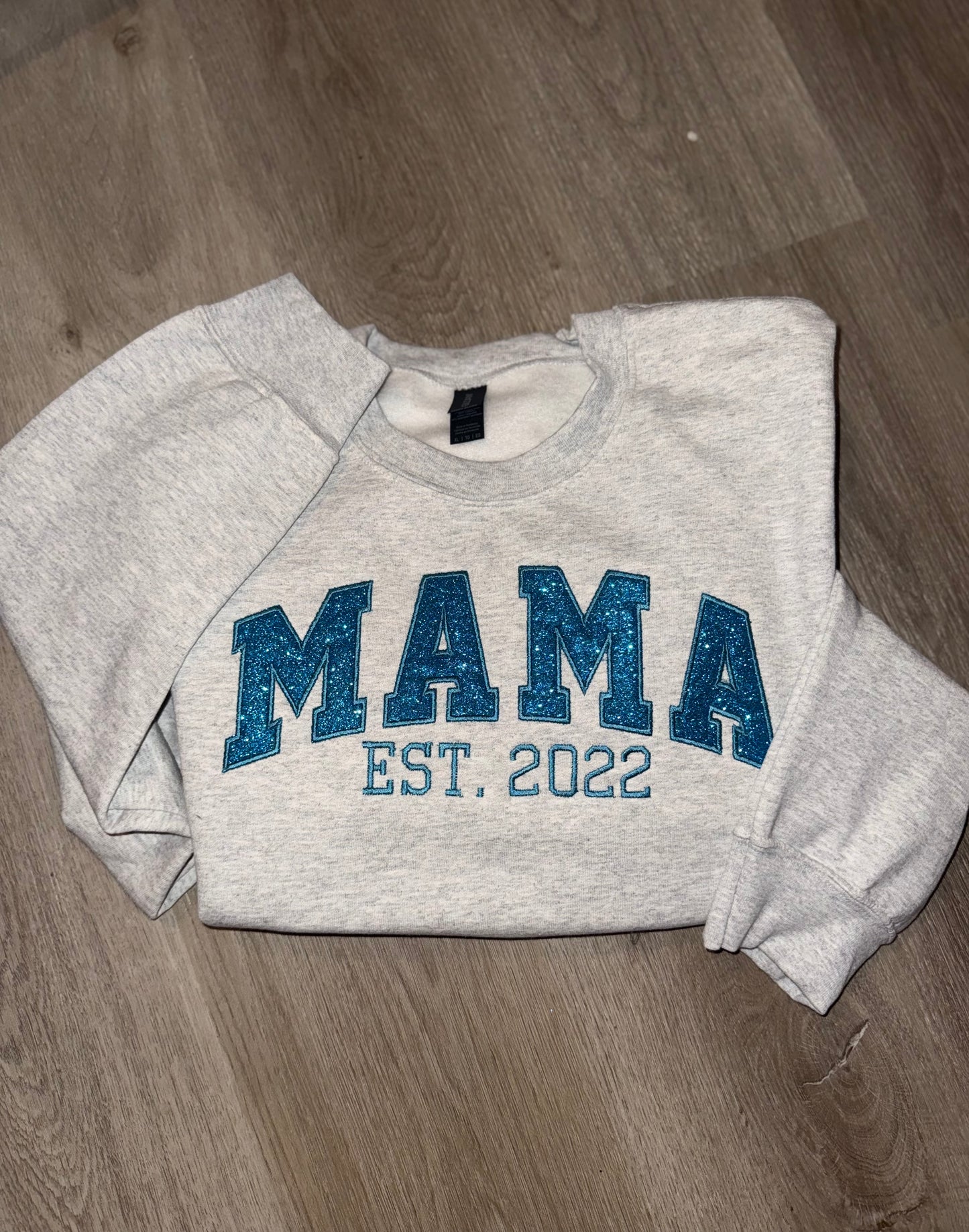Custom Embroidery Sweaters with Established Year on Chest