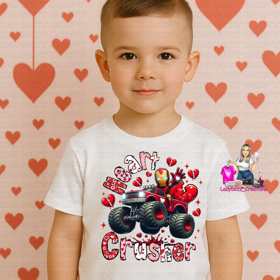 Heart Crusher Iron Man/Valentines/kids/tshirts