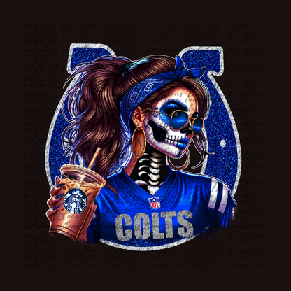 Skelly girl Football /Every Team Available/PRINT ONLY