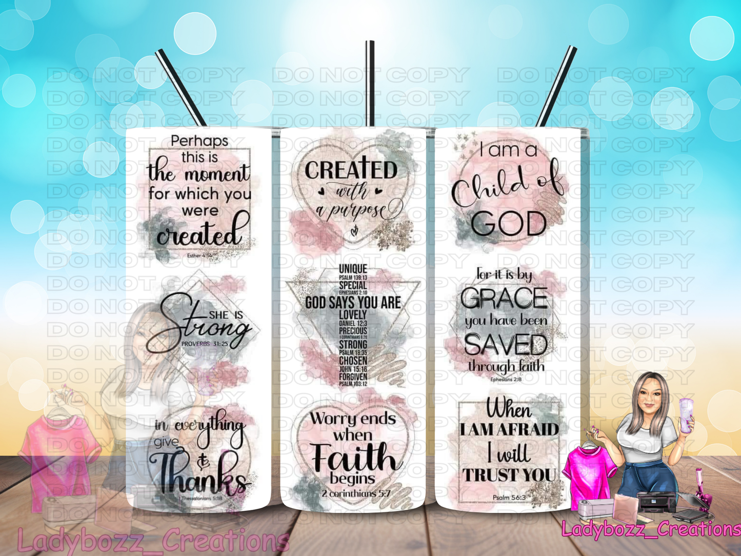 Faithful Quotes/ Tumbler/ or sublimation print