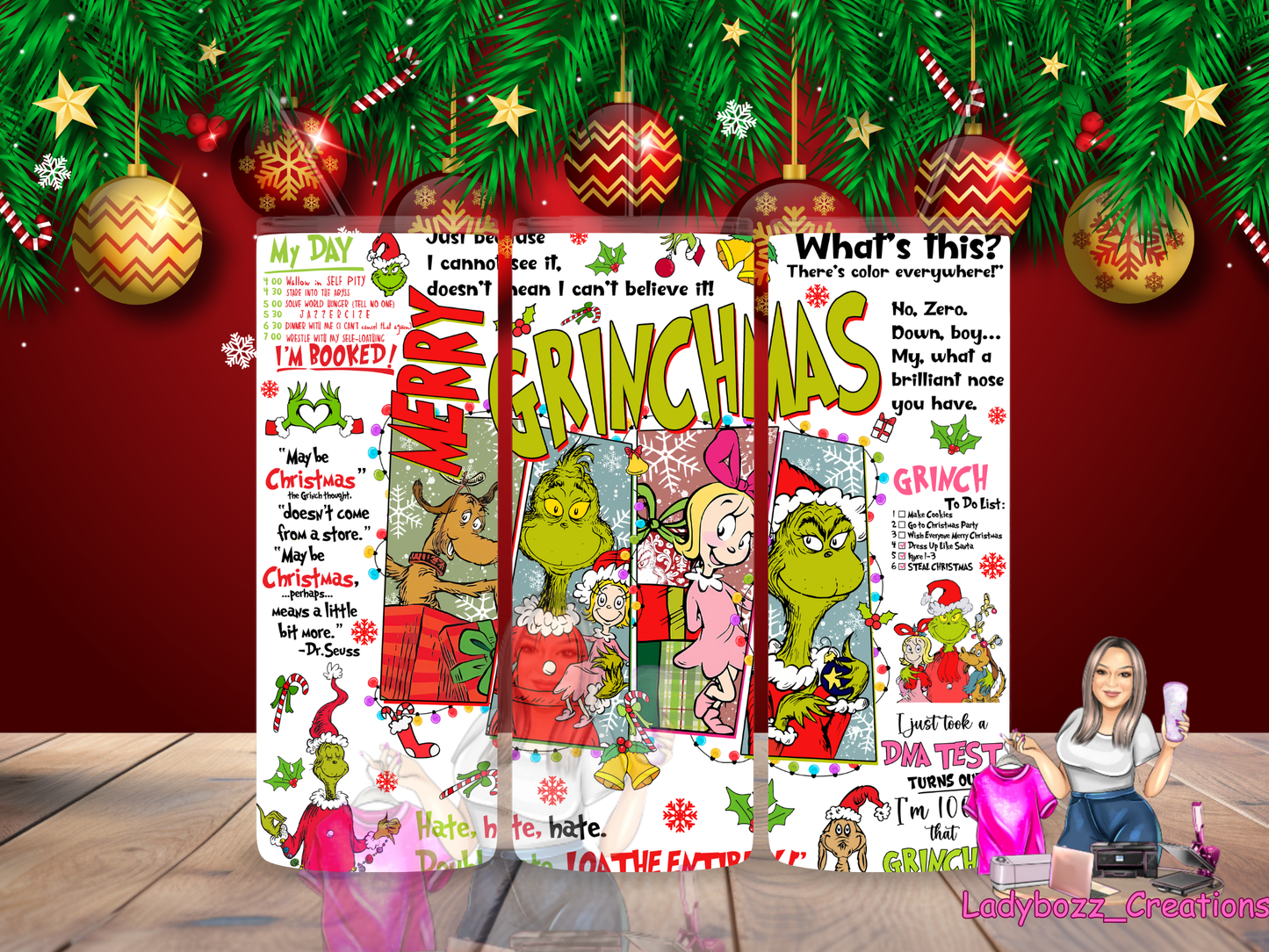 Christmas/Grinch/ Tumbler/ or sublimation print