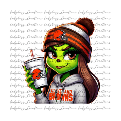 Green girl Football /Every Team Available/PRINT ONLY