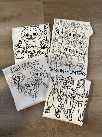 Huntrix Color Me Shirts/several options/kids