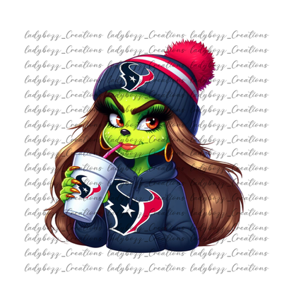 Green girl Football /Every Team Available/PRINT ONLY