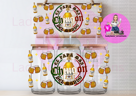 Papa Chingon/Modelo/2 Wraps Only or Libbey Cup