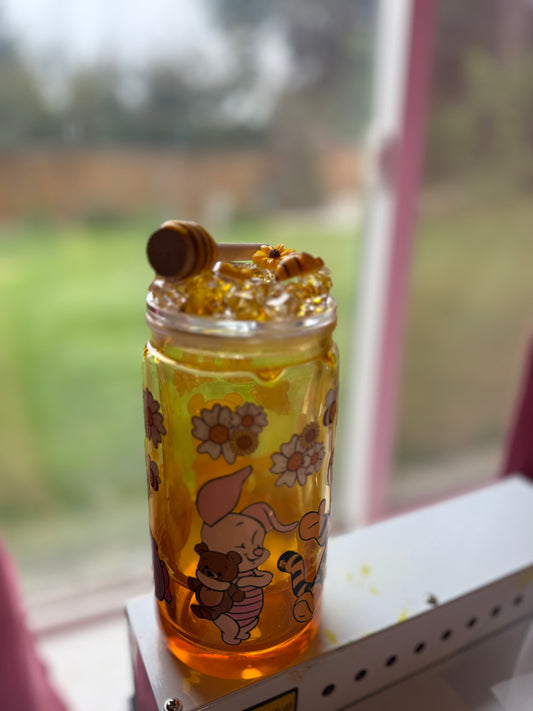 Honey Drip Snow globe with decorated lid