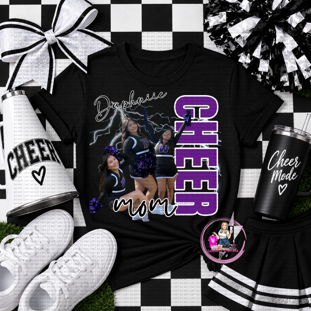 Custom Photo Sports Mom Shirt/Sports/Cheer Mom