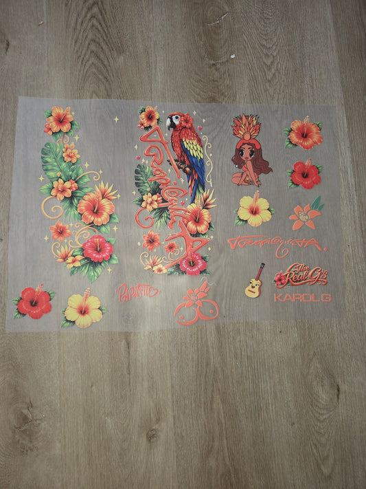 Tropical Vibes/Karol G/DTF Gangsheet/Premade