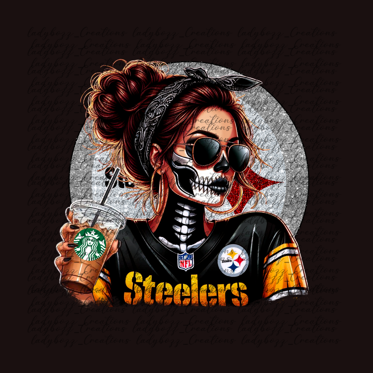 Skelly girl Football /Every Team Available/PRINT ONLY