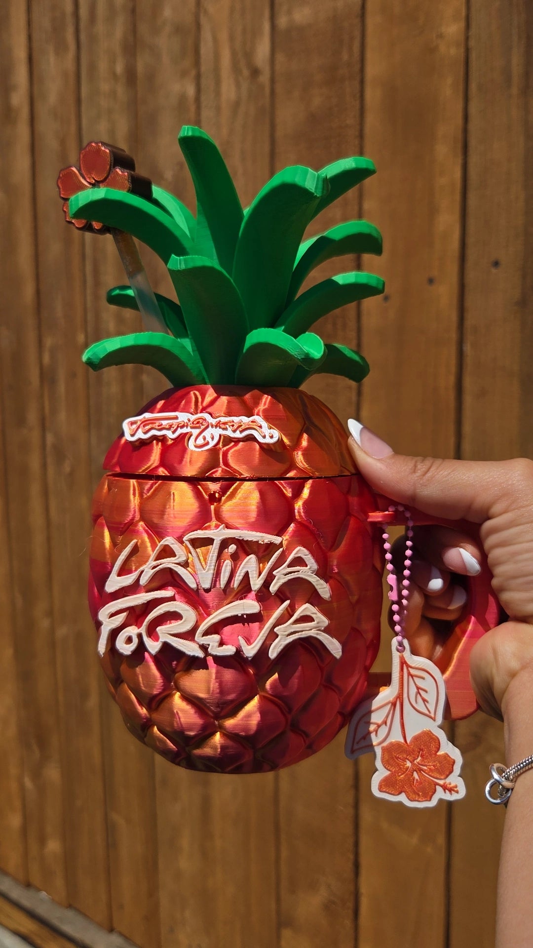 Pineapple 3D Printed Koozie Gift Set/Tropicoqueta/3d/Karol G inspired