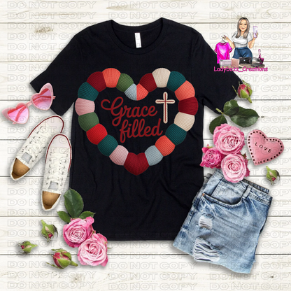 Jesus/Love/Valentines/Faux Embroidery Tshirt/Several Options