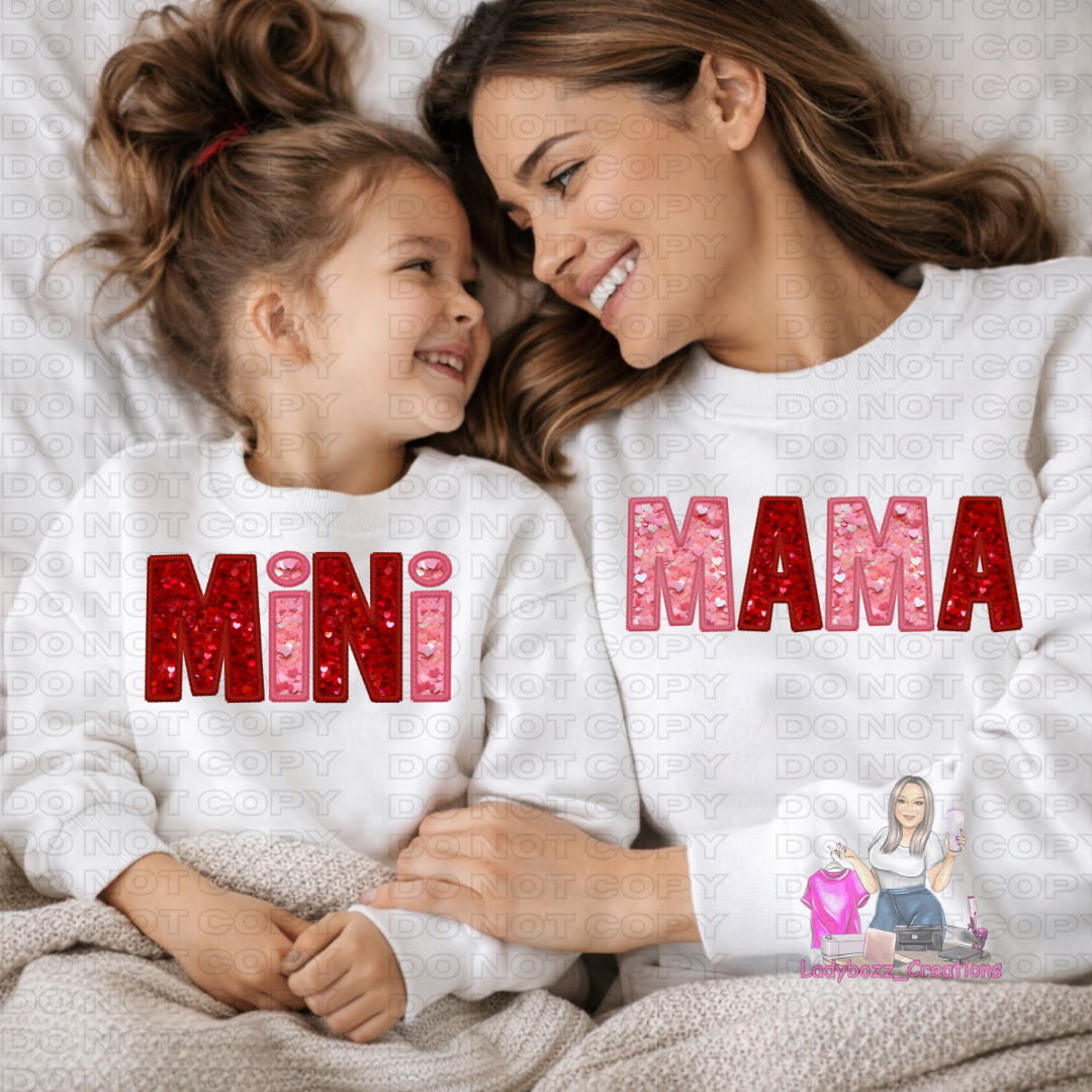 Mama/Mini/Valentines/sweatshirt D39