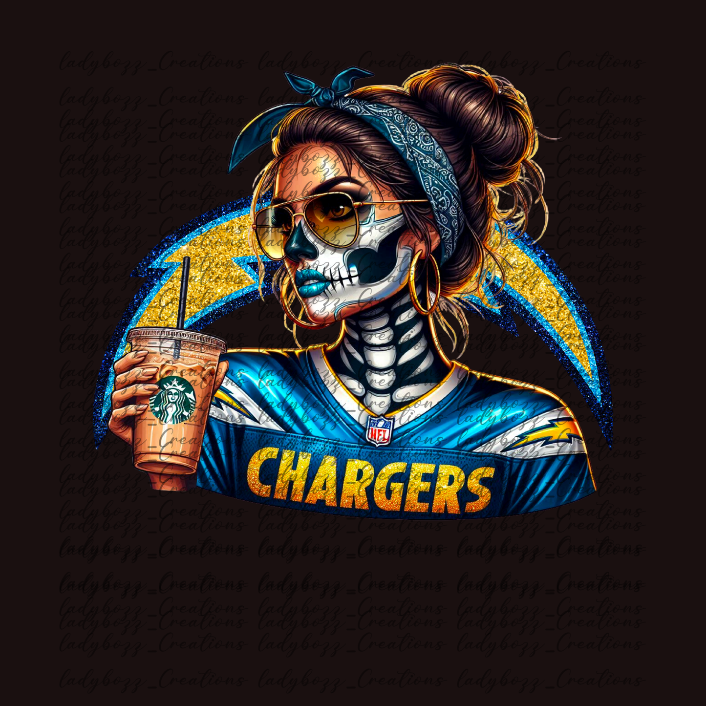Skelly girl Football /Every Team Available/PRINT ONLY