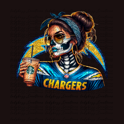 Skelly girl Football /Every Team Available/PRINT ONLY