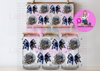 Football Team Faux Glitter Libbey WRAP ONLY