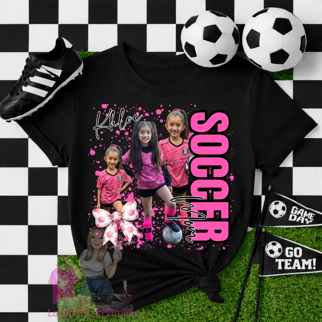Custom Photo Sports Mom Shirt/Sports/Soccer Mom