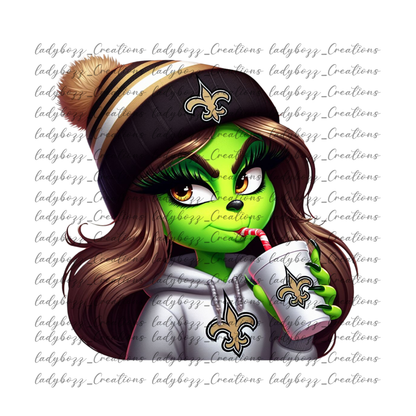 Green girl Football /Every Team Available/PRINT ONLY