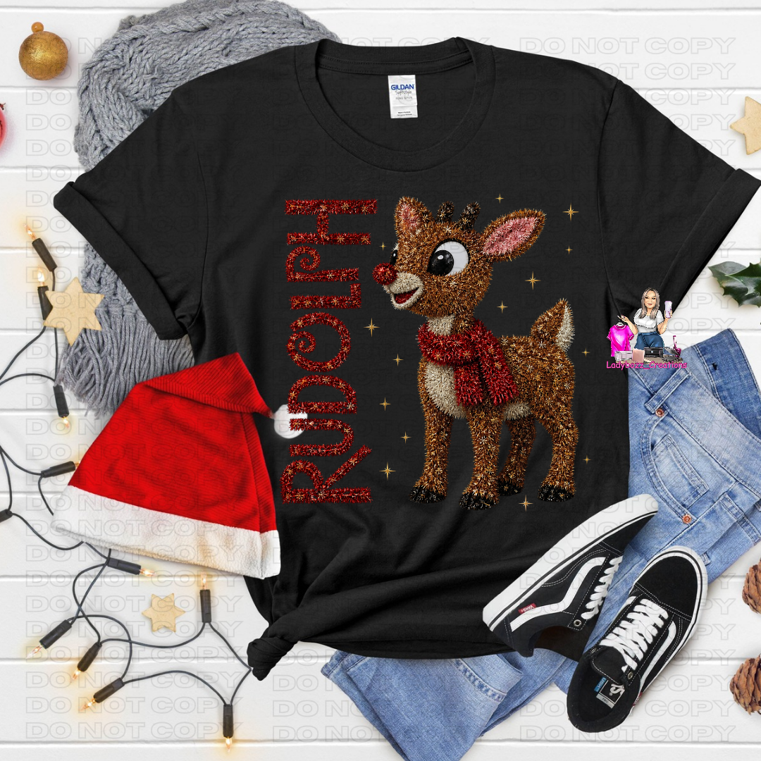 Red Nose Reindeer/Christmas Tshirt