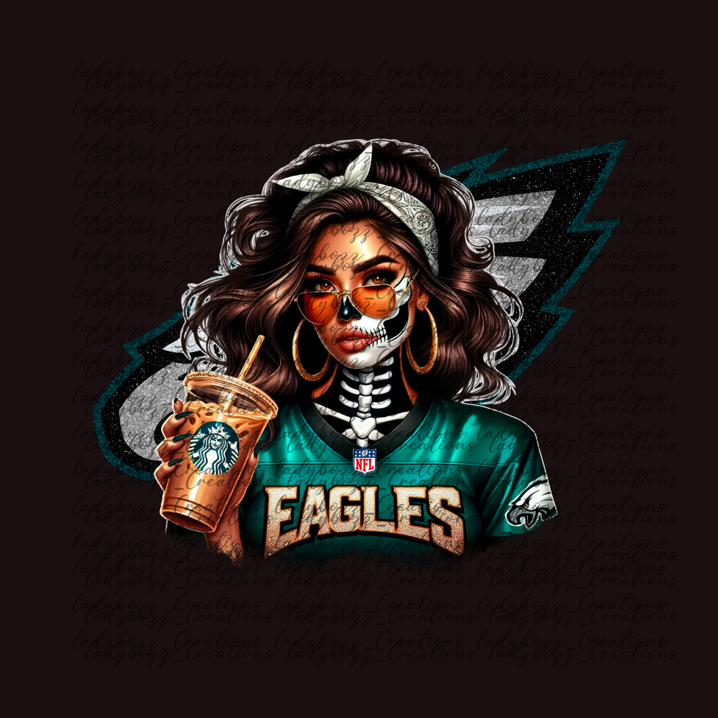 Skelly girl Football /Every Team Available/PRINT ONLY