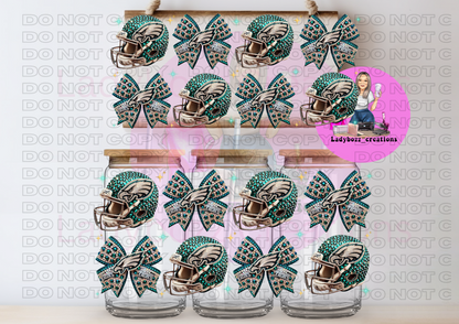 Football Team Faux Glitter Libbey WRAP ONLY