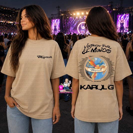 $25/Karol G Tropicoqueta Tour Shirts/Or Print ONLY