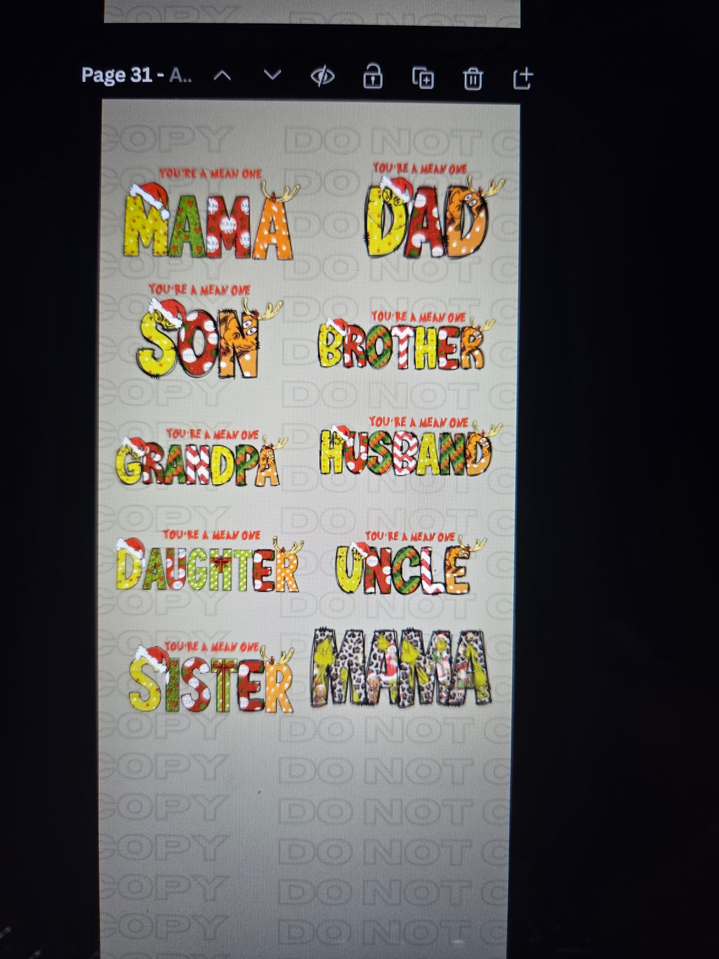 Christmas/Matching Christmas/DTF Gangsheet/Premade