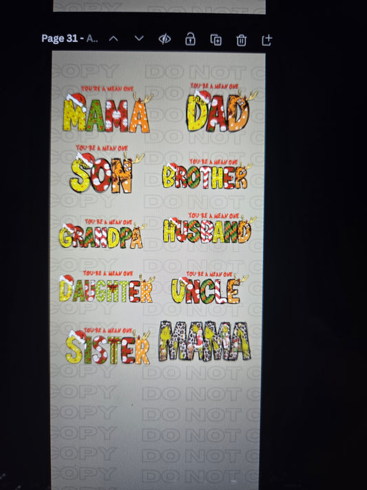 Christmas/Matching Christmas/DTF Gangsheet/Premade