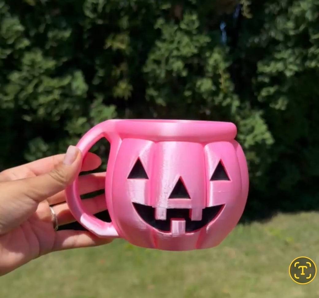 Jack-O'-Lantern Ice Cream Pint Holder/Halloween/3d