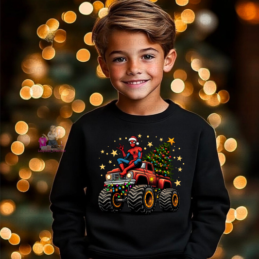 Boys Christmas Spiderman/kids/tshirt or sweatshirt