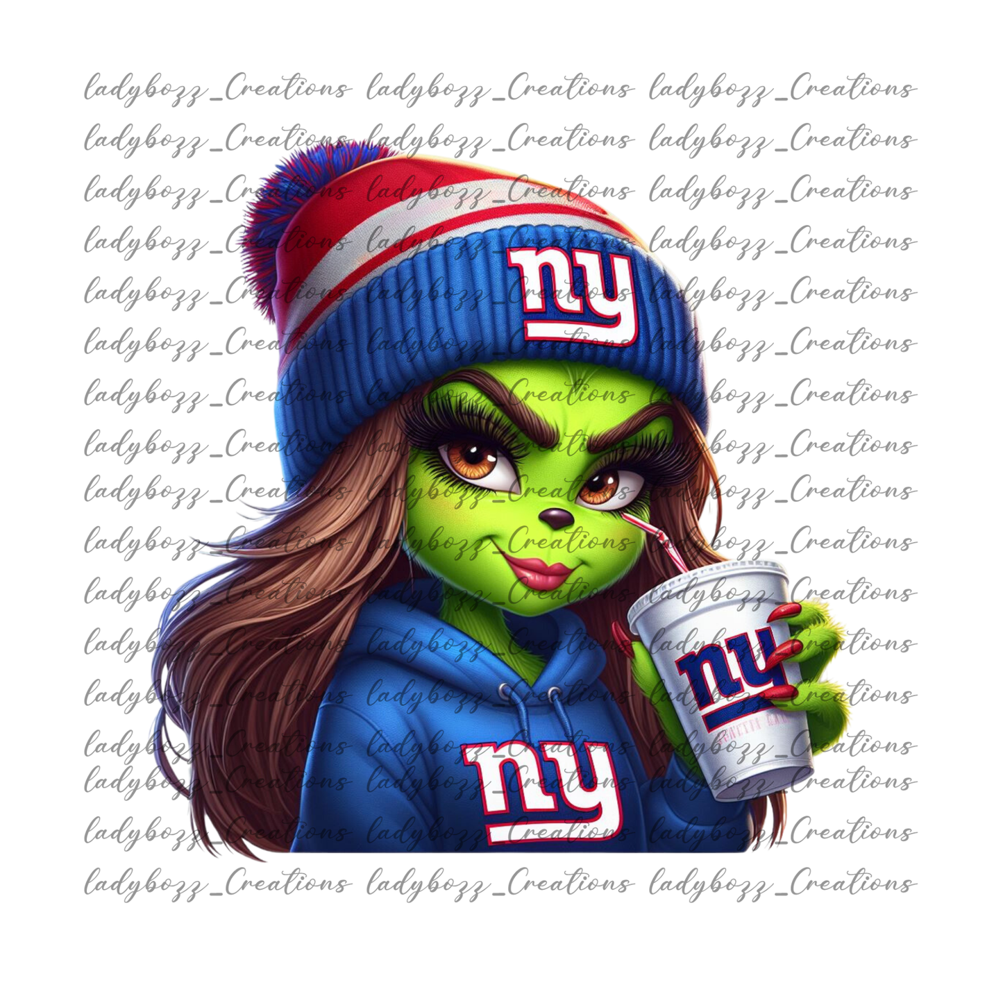 Green girl Football /Every Team Available/PRINT ONLY