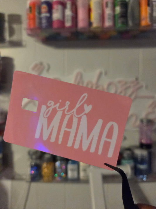 Girl or Boy Mama/Debit Card Stickers/Card Skins