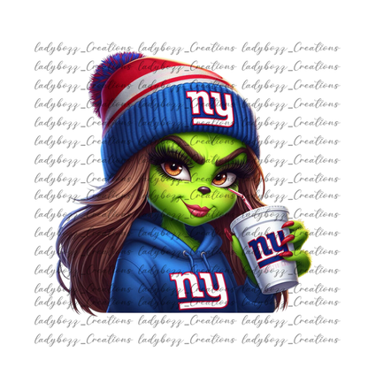 Green girl Football /Every Team Available/PRINT ONLY