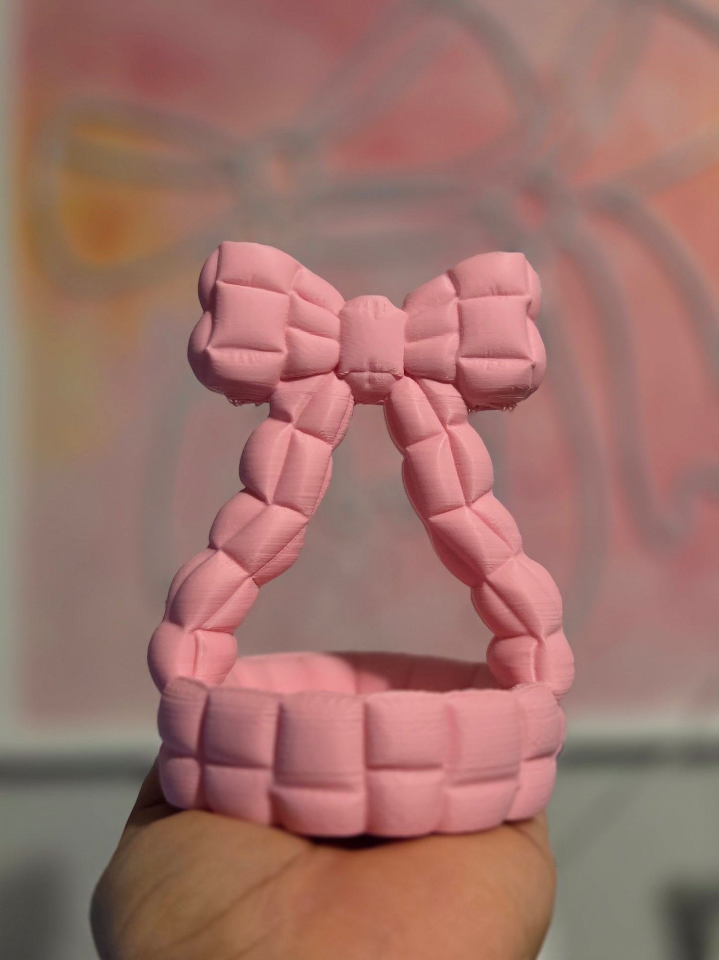 Puff Bow Jewerly Holder/3D print