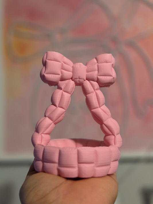 Puff Bow Jewerly Holder/3D print