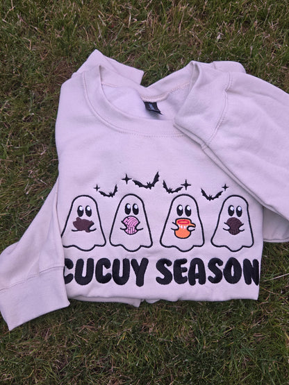 Cucuy Season Embroidery Crewneck/Halloween