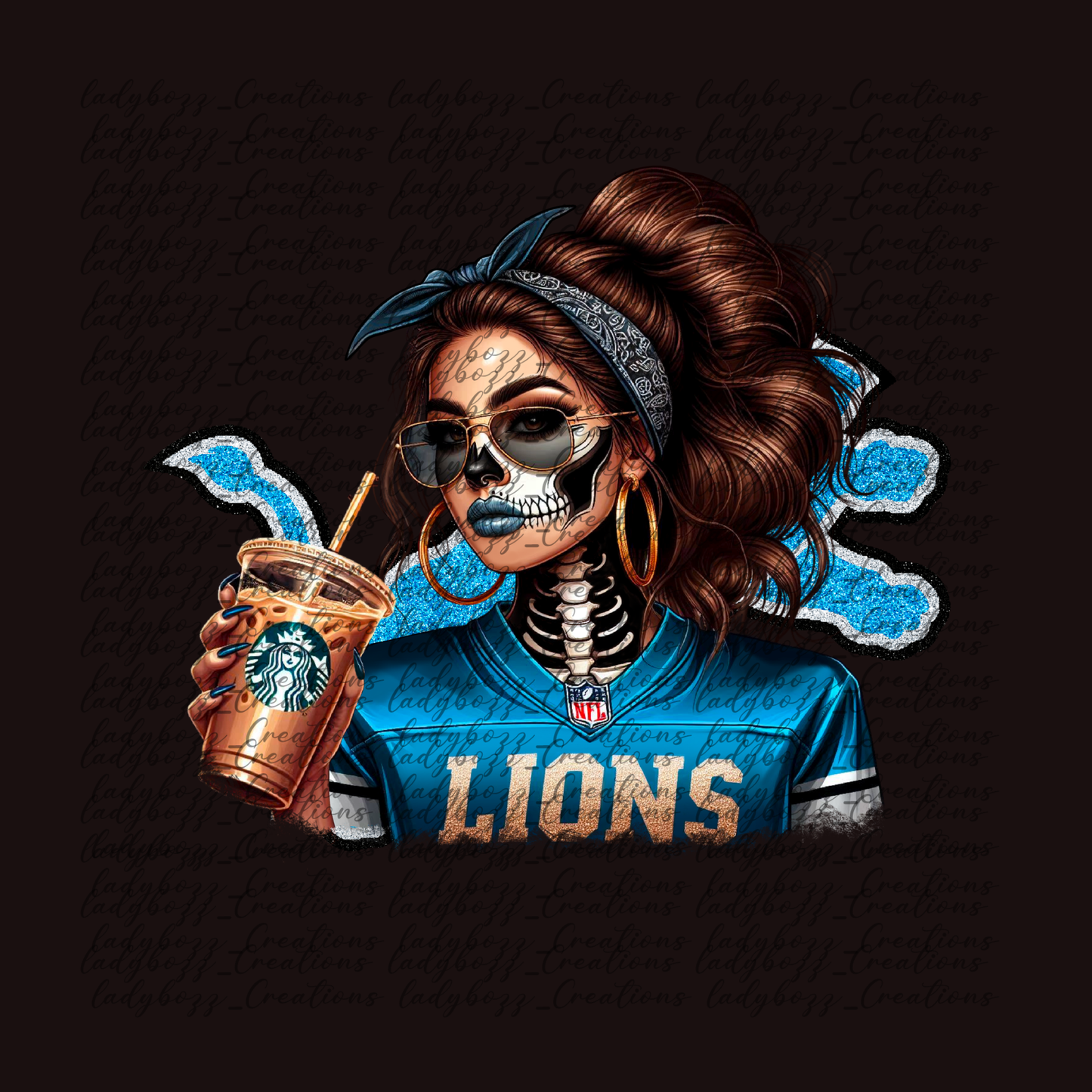Skelly girl Football /Every Team Available/PRINT ONLY