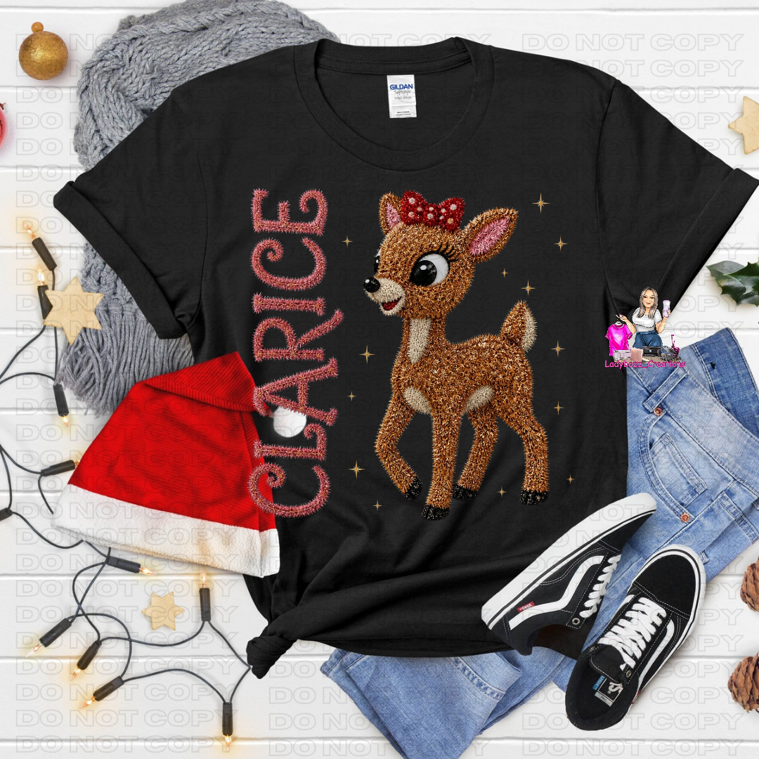 Claire Reindeer/Christmas Tshirt