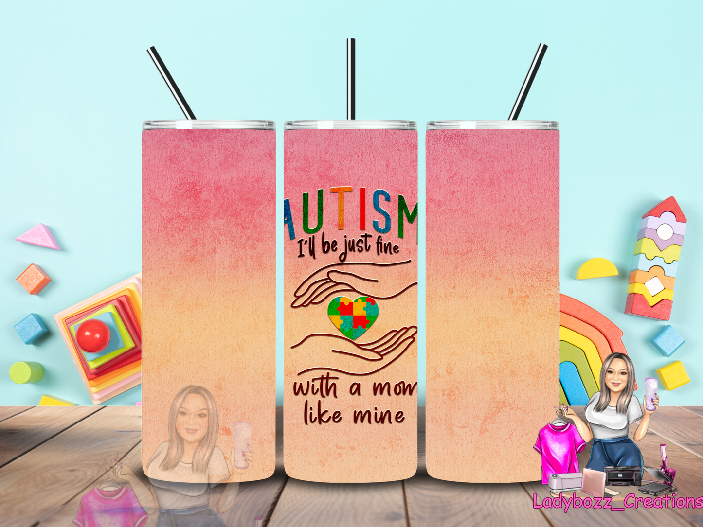 Autism Tumbler/ or sublimation print/several options