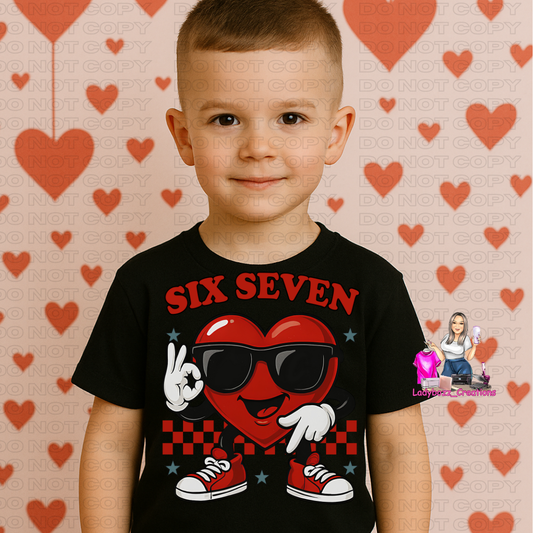 Six Seven Heart/Valentines/kids/tshirts